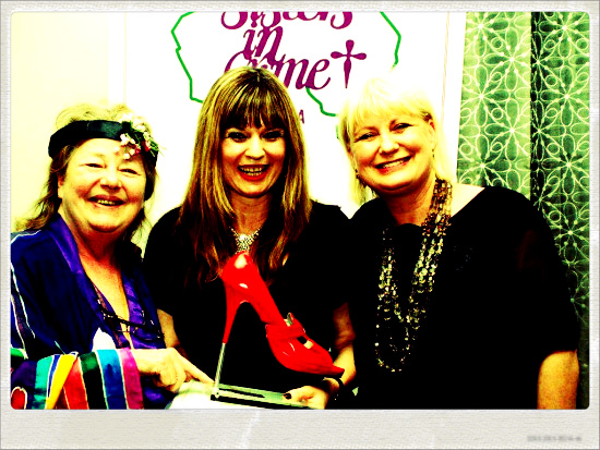 Scarlet Stiletto First Prize Award 2012  with Kerry Greenwood and Marion Boyce