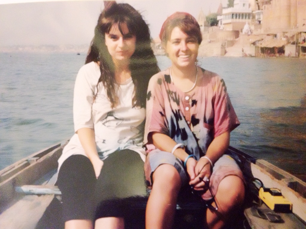 Travelling with an Australian girl I met in India. Here we are on the Holy Ganges.  