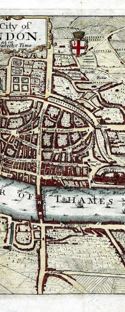 map of london from Elizabeth 1 time